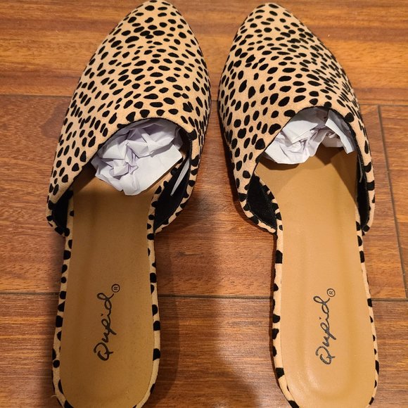 🎉 HP 🎉 NIB Suede Spotted Mules - Picture 7 of 10